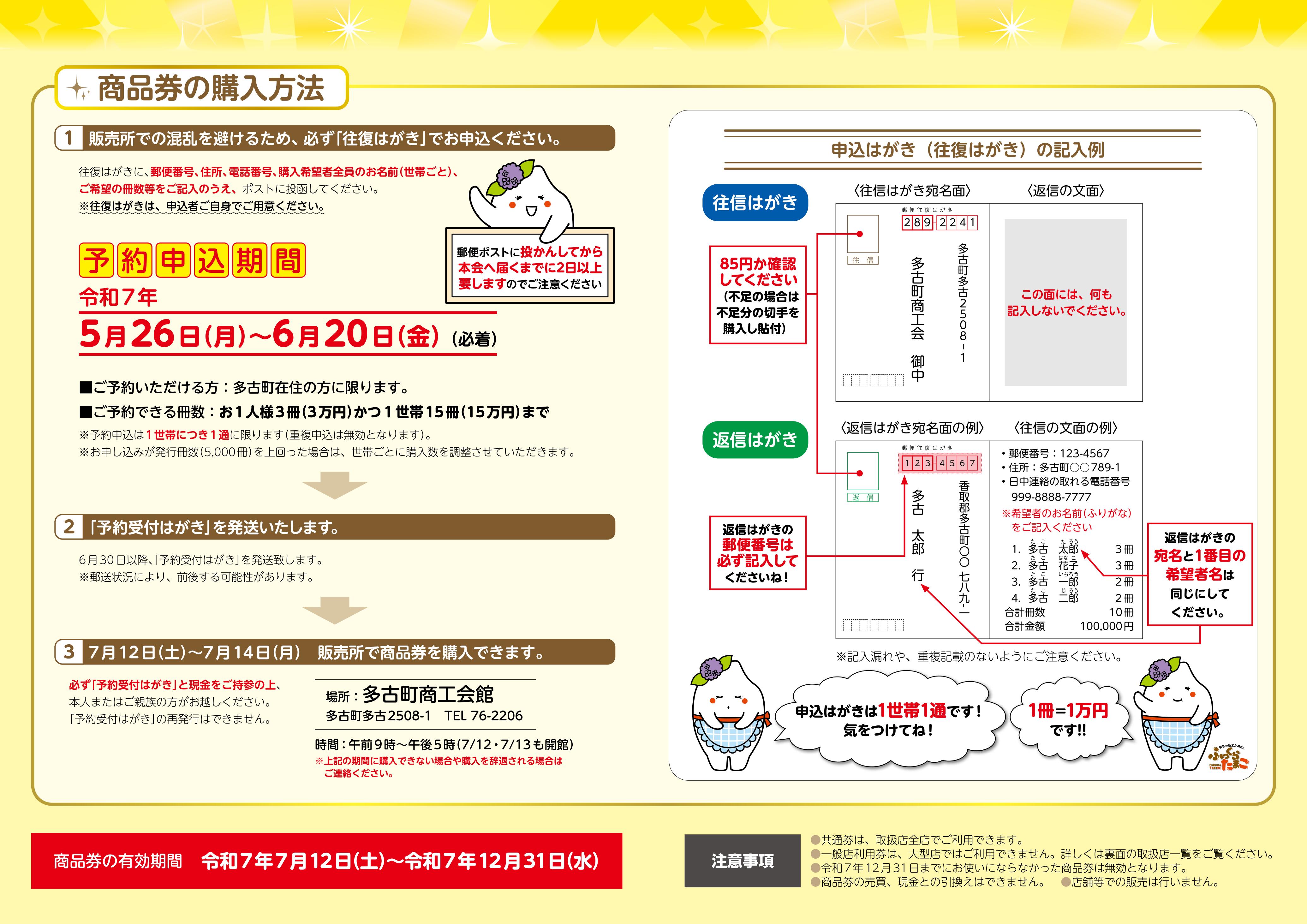 2025多古町プレミアム商品券チラシ（内側）